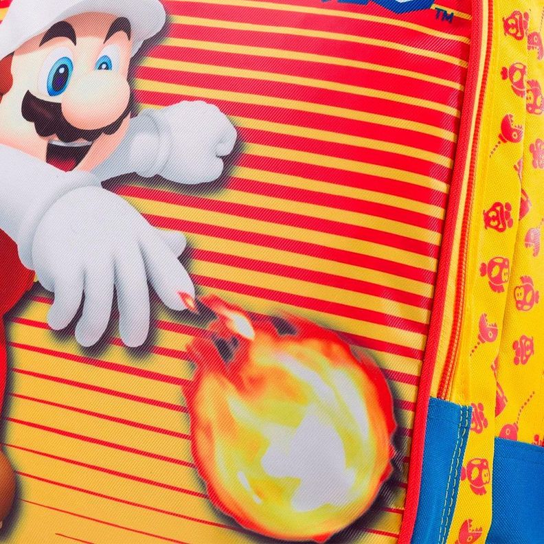 MOCHILA INFANTIL CON RUEDAS GRANDE ORIGINAL SUPER MARIO FUEGO-6