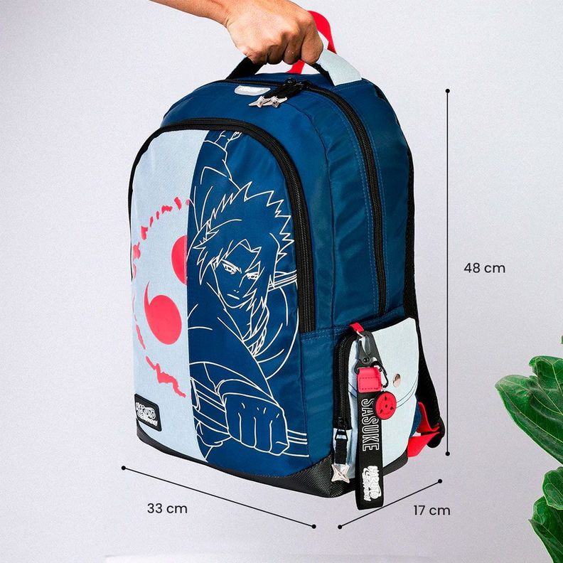 MOCHILA PREMIUM ORIGINAL NARUTO SHIPPUDEN SASUKE UCHIHA V2-2
