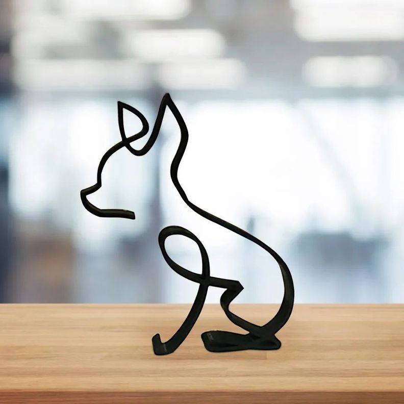 Figura Abstracta Perro Chiguagua Para Casa , Oficina, Dpto-3