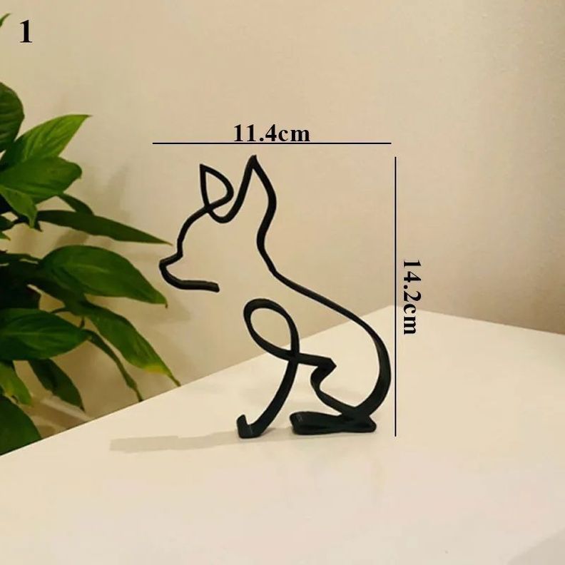 Figura Abstracta Perro Chiguagua Para Casa , Oficina, Dpto-4