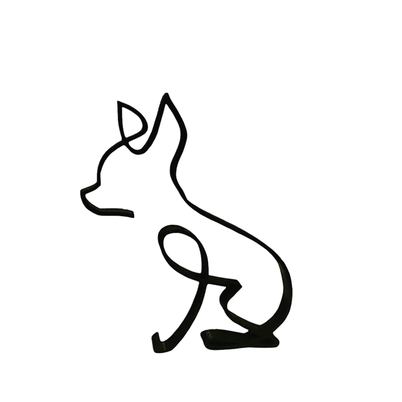 Figura Abstracta Perro Chiguagua Para Casa , Oficina, Dpto-0
