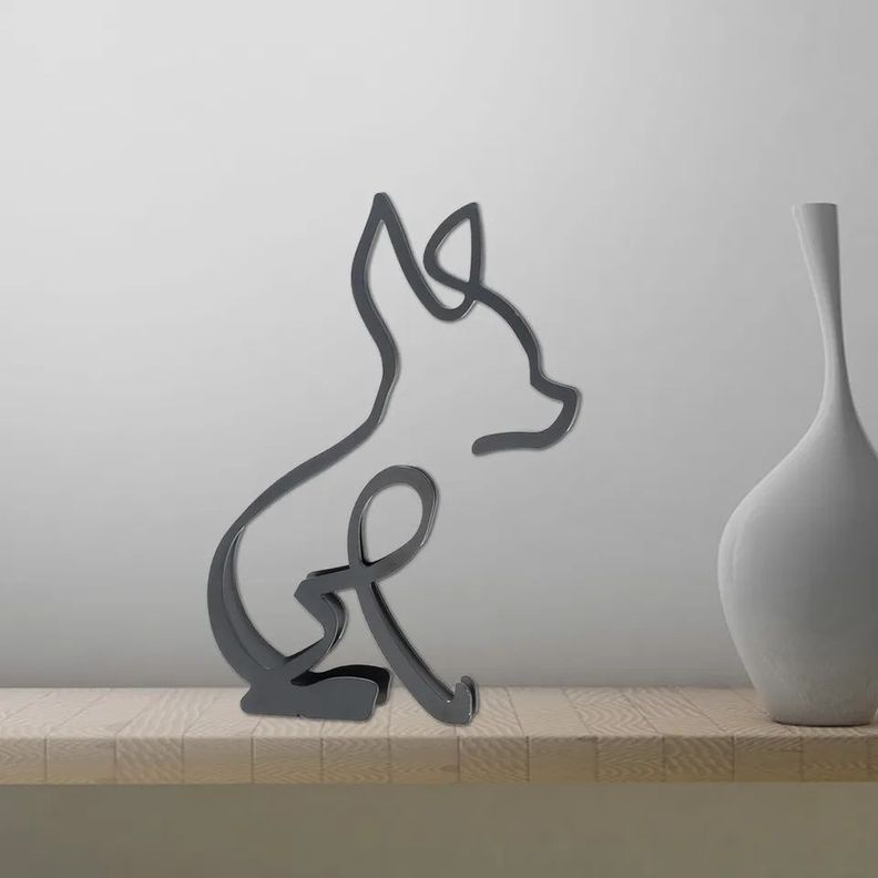 Figura Abstracta Perro Chiguagua Para Casa , Oficina, Dpto-2