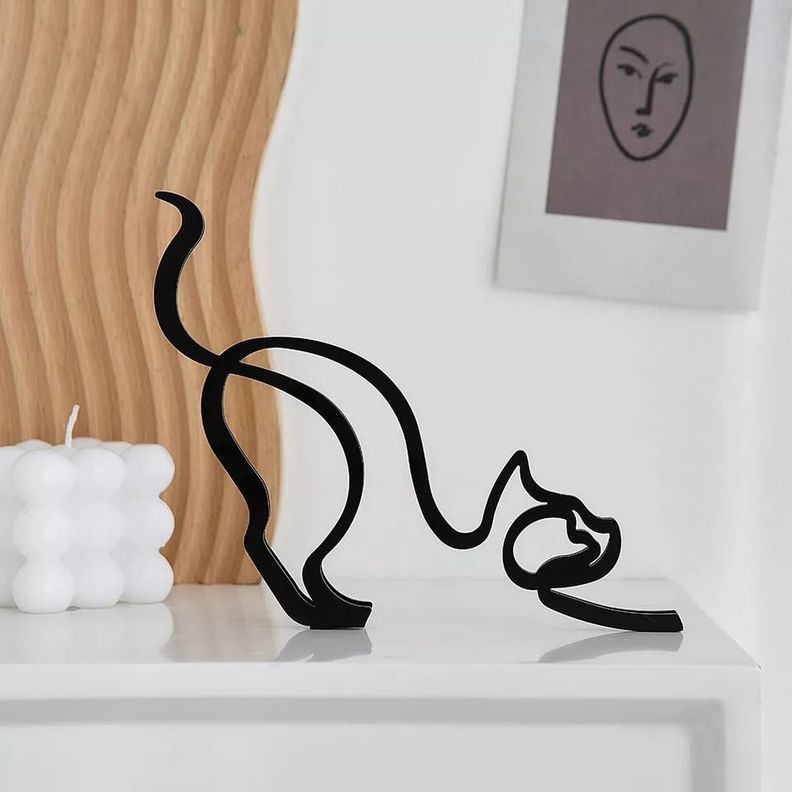 Figura Abstracta Gato Para Tu Casa , Oficina, Departamento-1