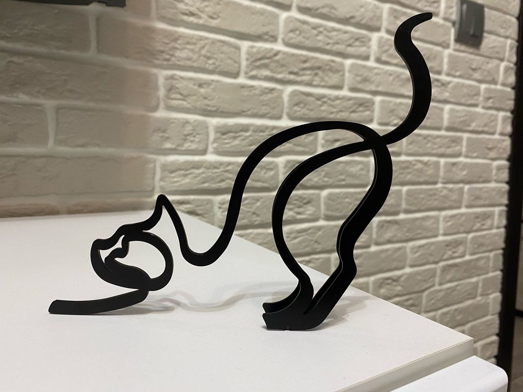 Figura Abstracta Gato Para Tu Casa , Oficina, Departamento-2