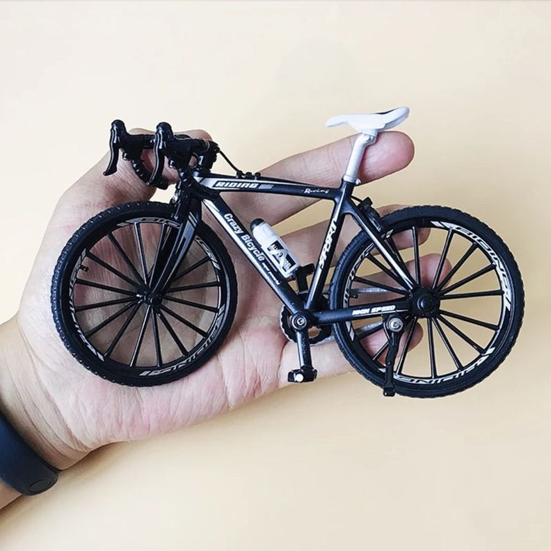 Bicicleta Escala Miniatura 1.10 Pistera Negro/blanco-1