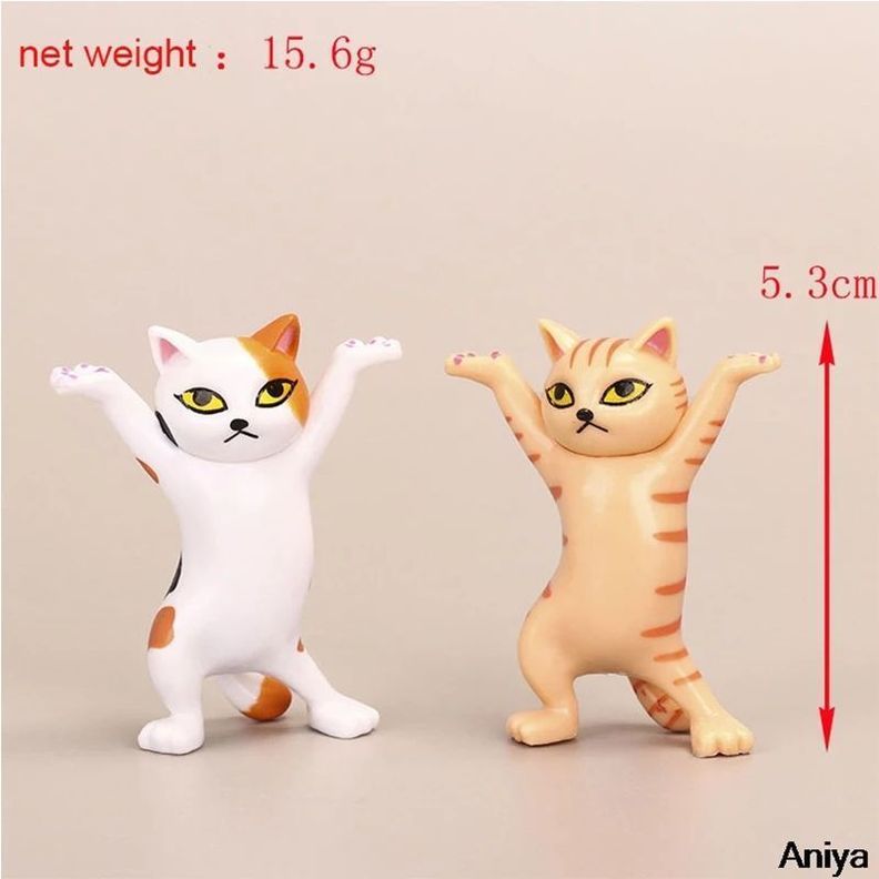 Set 5 Figuras Gatos Soporte Audífonos ,Lápiz , Aros, Anillo-5