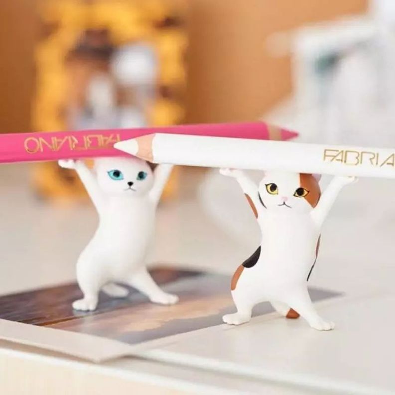 Set 5 Figuras Gatos Soporte Audífonos ,Lápiz , Aros, Anillo-2