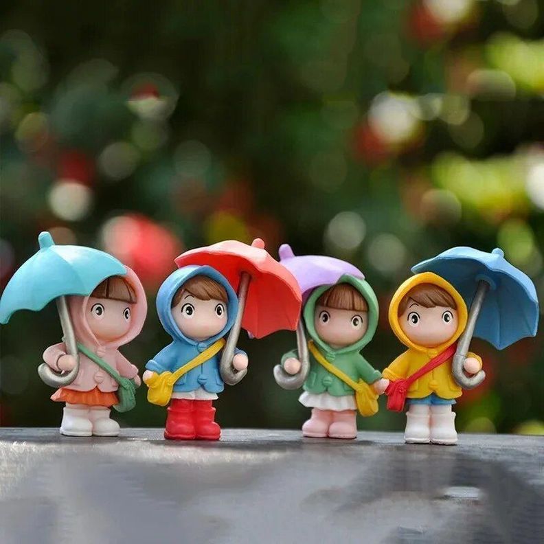 Set 4 Lindas Figuras Niños Paraguas Para Casa , Depto , Auto-1