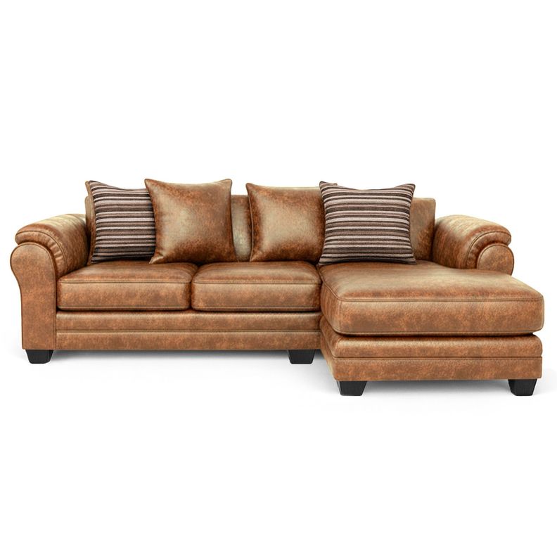 Sofa Seccional 4 Cuerpos XL Con Resorte Estructural Grandon Envejecido