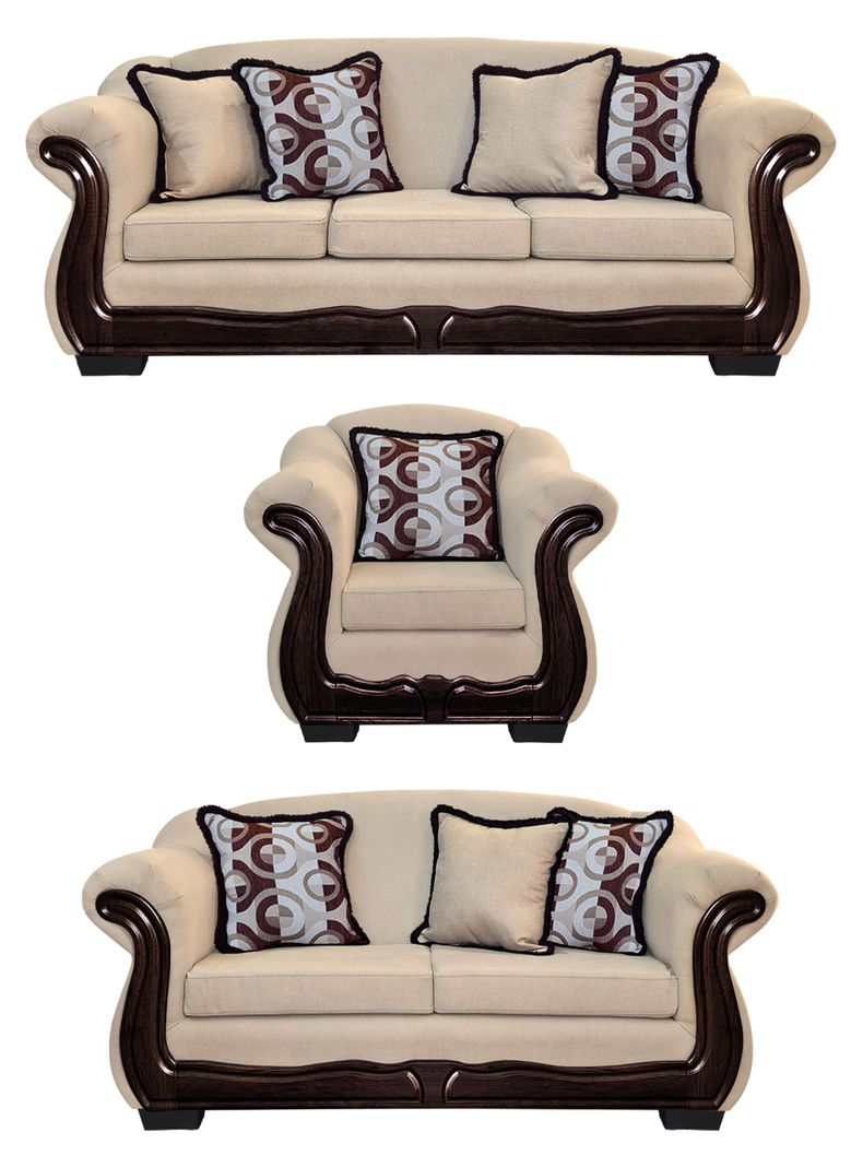 Living Con Resorte Estructural 8 Cuerpos Bufalo 4+3+1 Chenille