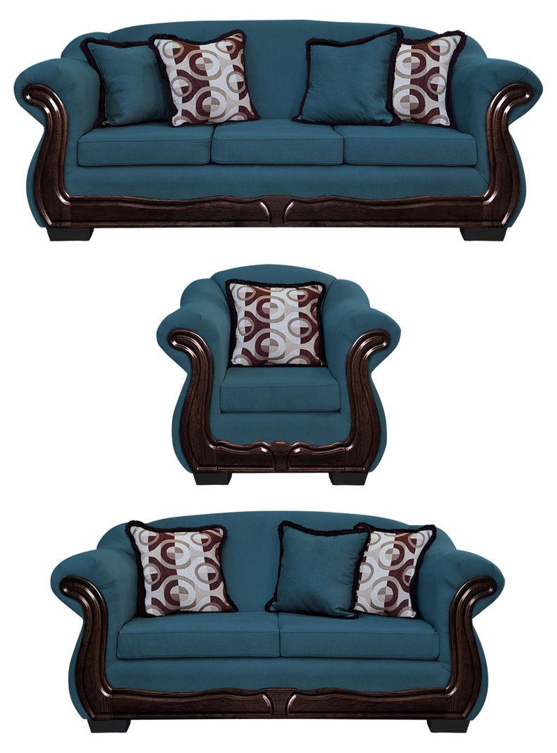 Living Con Resorte Estructural 8 Cuerpos Bufalo 4+3+1 Chenille