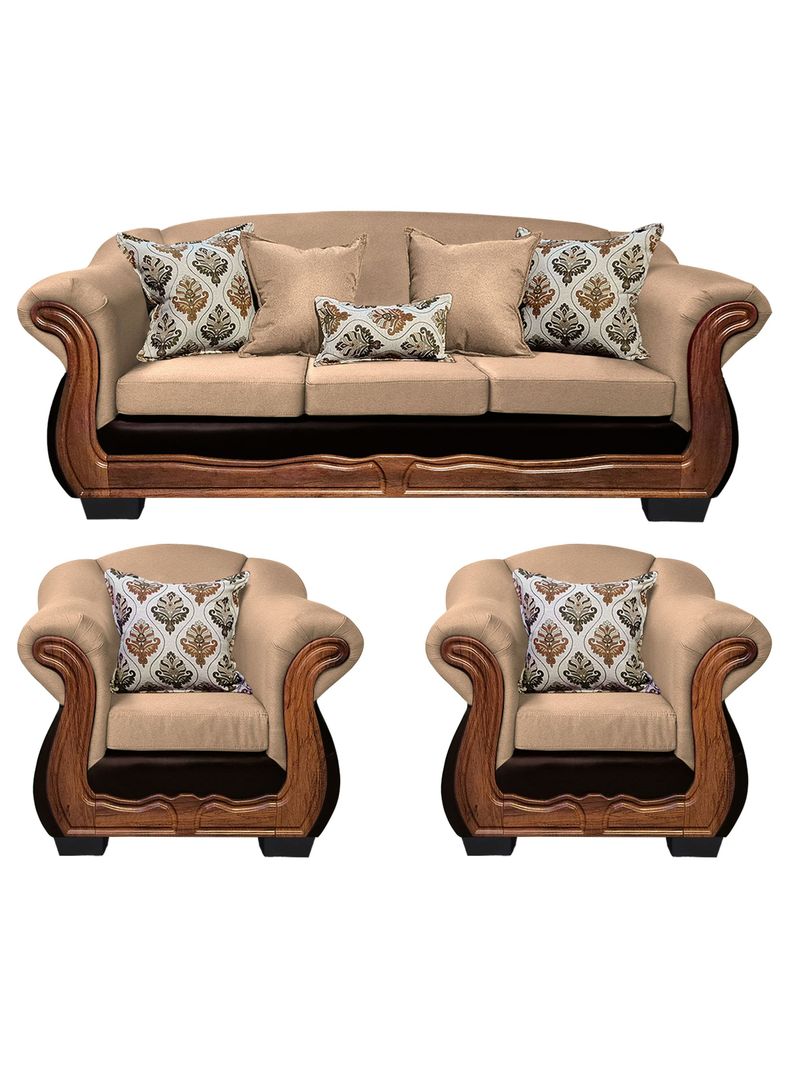 Living Con Resorte Estructural 6 Cuerpos Bufalo 4+1+1 Chenille+PU X