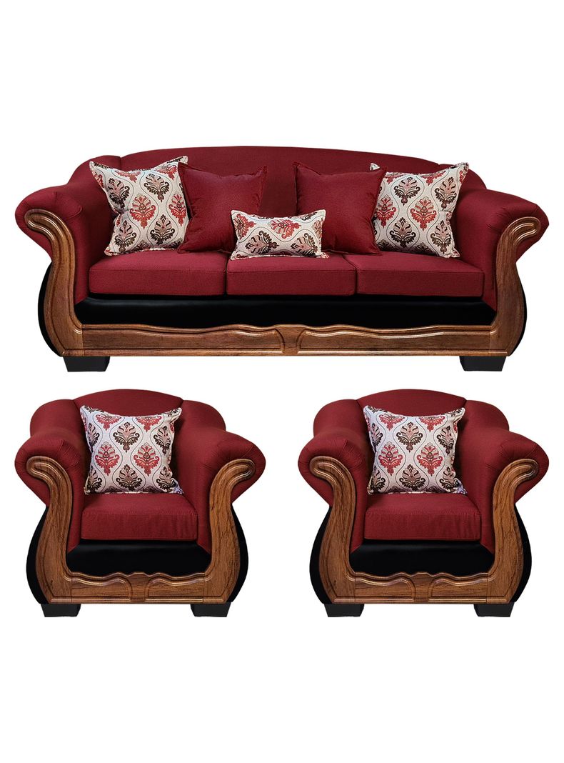 Living Con Resorte Estructural 6 Cuerpos Bufalo 4+1+1 Chenille+PU X