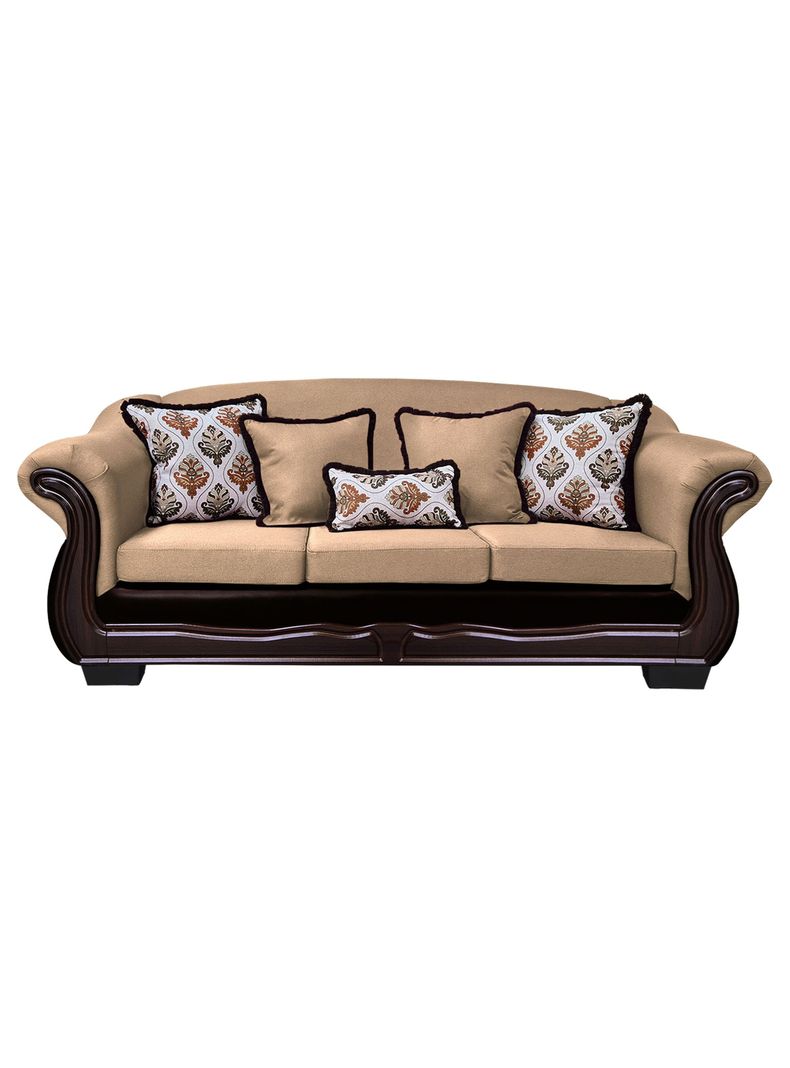 Sofa Con Resorte estructural Bufalo 4 Cuerpos Chenille+PU