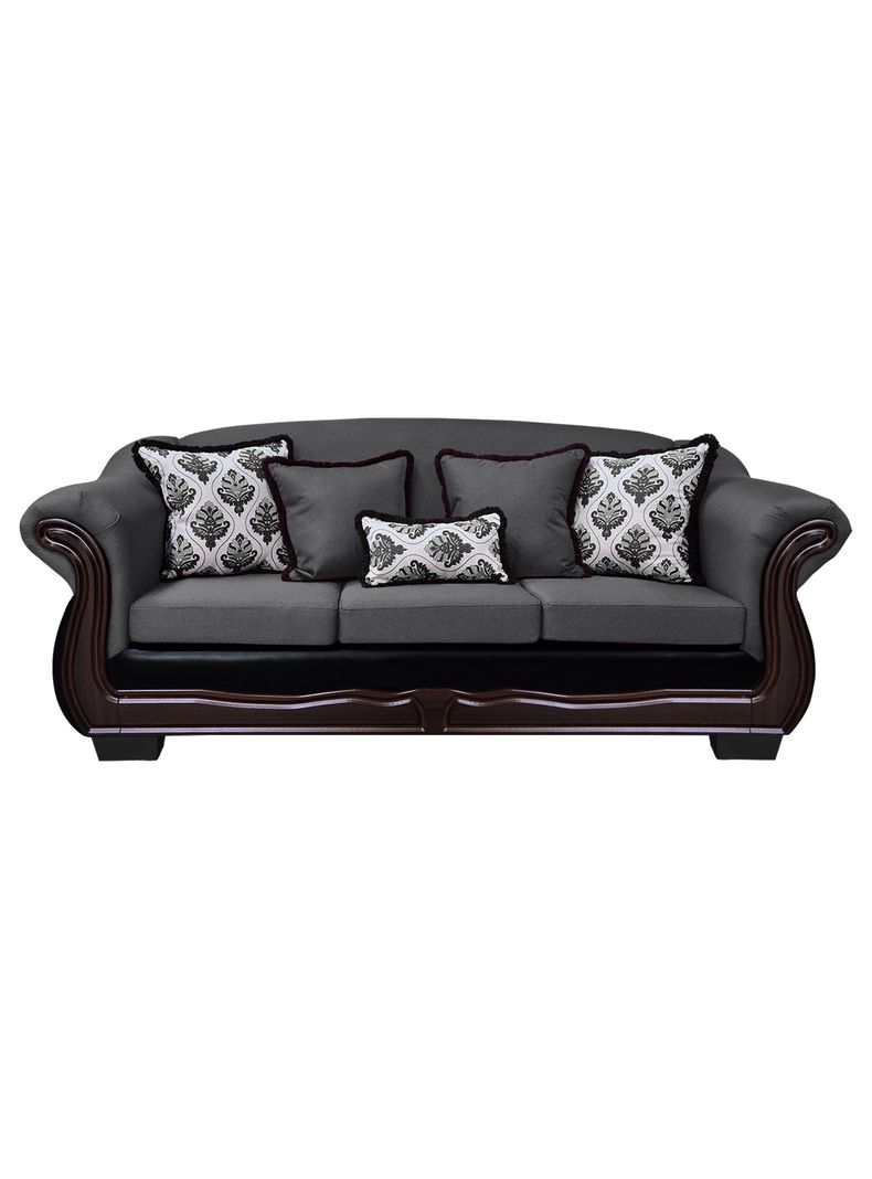 Sofa Con Resorte estructural Bufalo 4 Cuerpos Chenille+PU