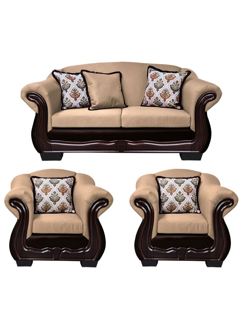 Living Con Resorte Estructural 5 Cuerpos Bufalo 3+1+1 Chenille+PU