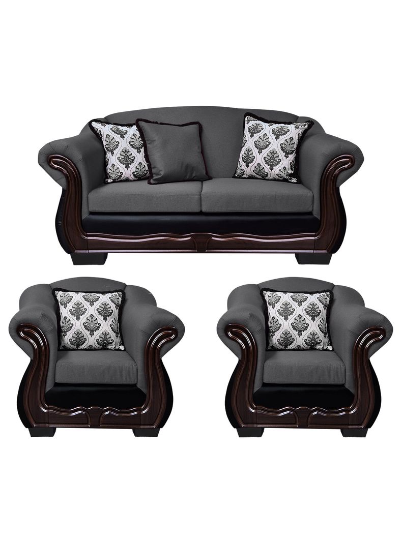 Living Con Resorte Estructural 5 Cuerpos Bufalo 3+1+1 Chenille+PU