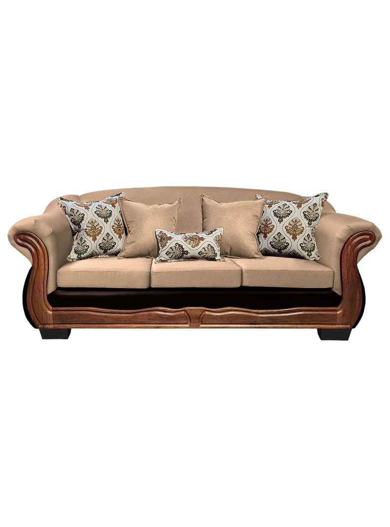 Sofa Con Resorte Estructural 4 Cuerpos Bufalo Chenille+PU X
