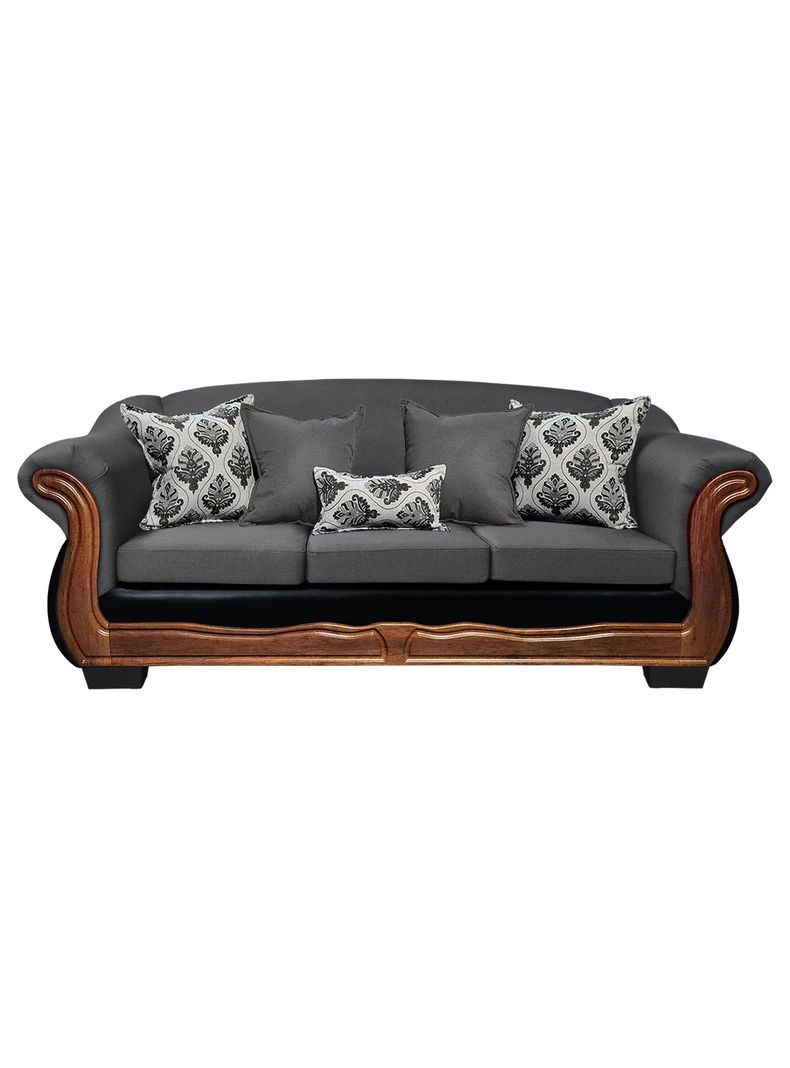 Sofa Con Resorte Estructural 4 Cuerpos Bufalo Chenille+PU X