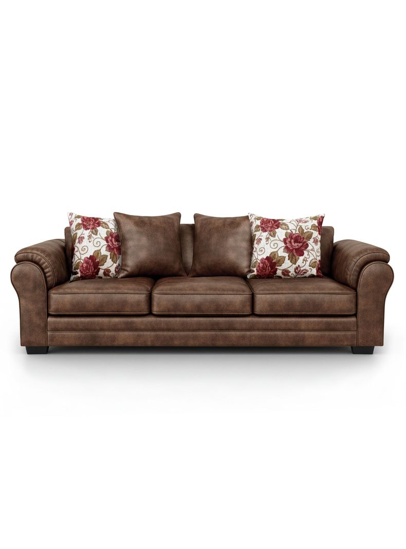 Sofa 4 Cuerpos XL Con Resorte Estructural Grandon Envejecido