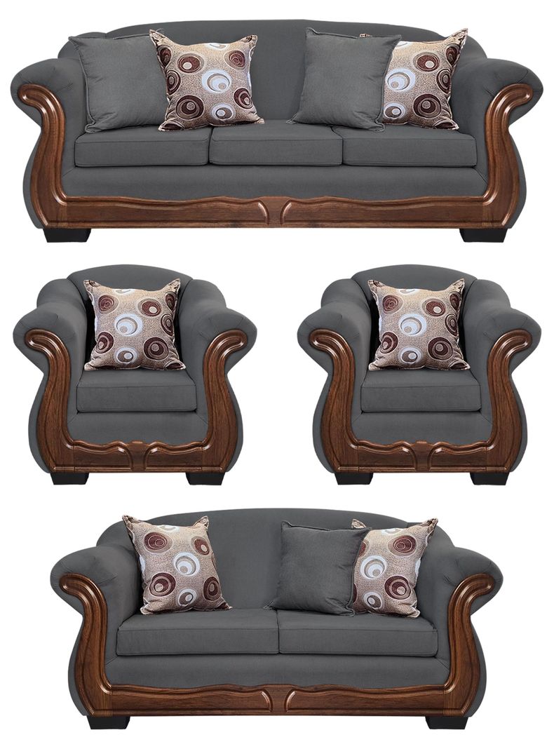 Living Con Resorte Estructural 9 Cuerpos Bufalo 4+3+1+1 Chenille X