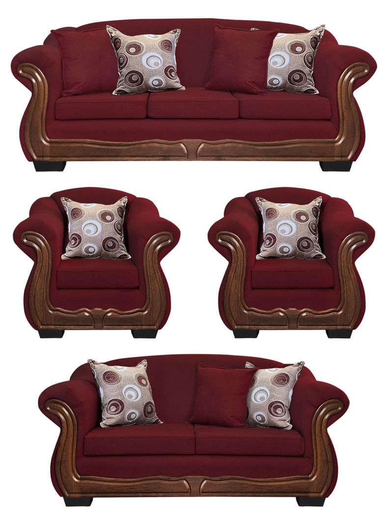 Living Con Resorte Estructural 9 Cuerpos Bufalo 4+3+1+1 Chenille X