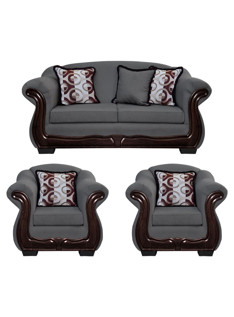 Living Con Resorte Estructural 5 Cuerpos Bufalo 3+1+1 Chenille