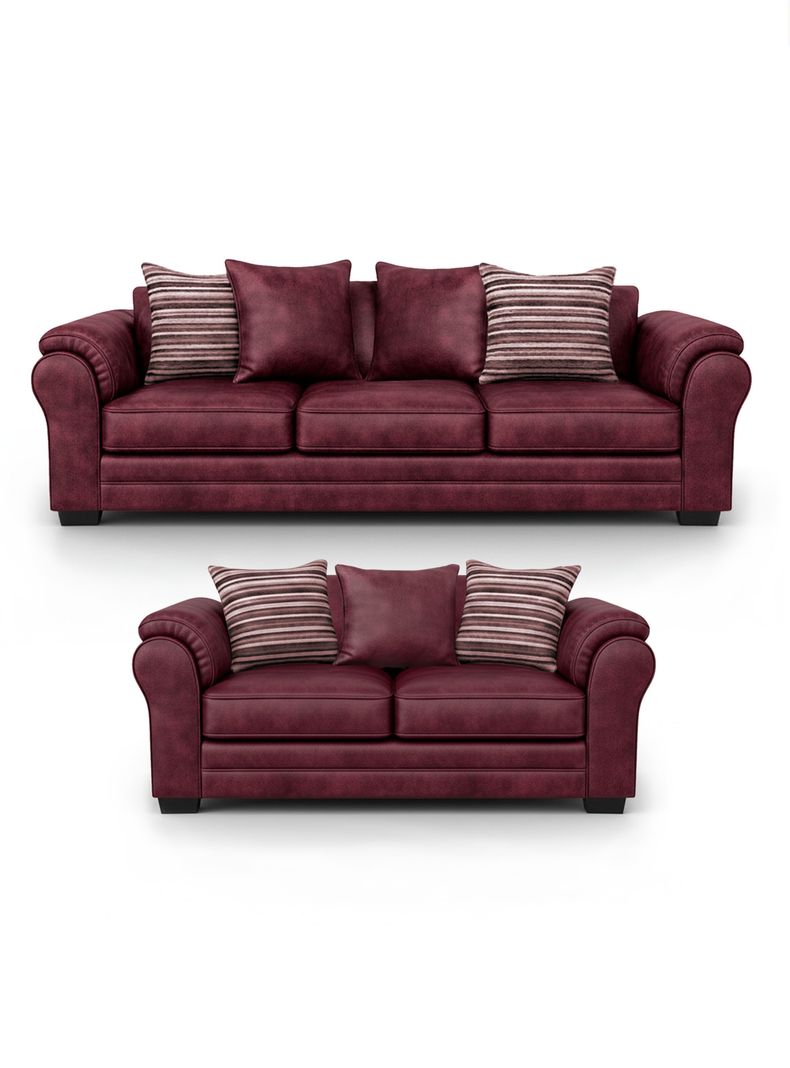 Living 7 Cuerpos 4+3 XL Con Resorte Estructural Grandon Envejecido