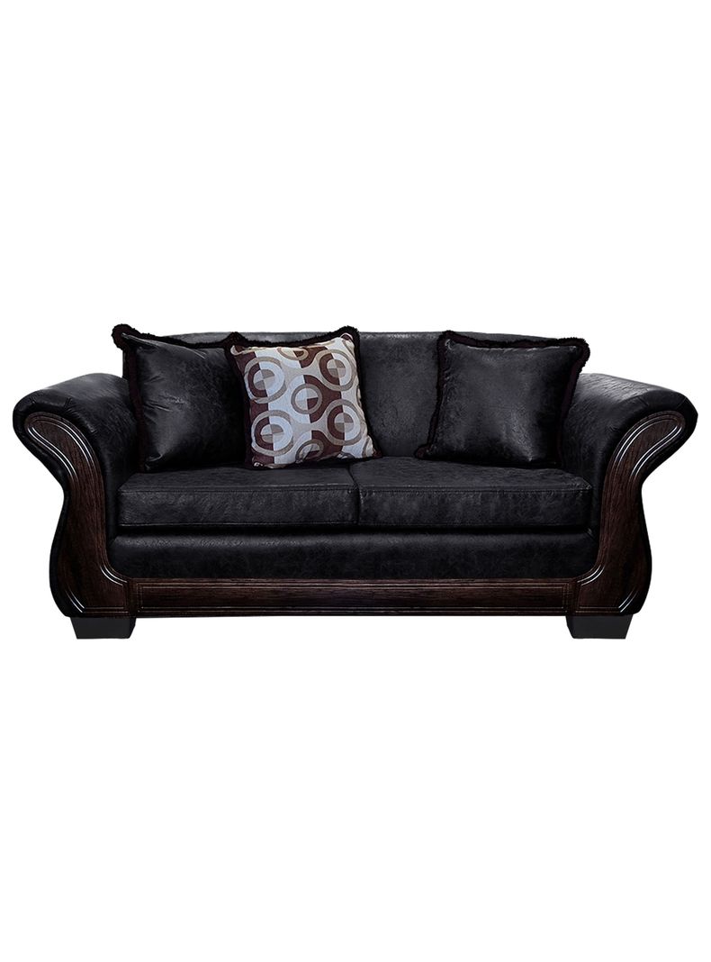 Sofa Con Resorte Estructural 3 Cuerpos Finis Envejecido