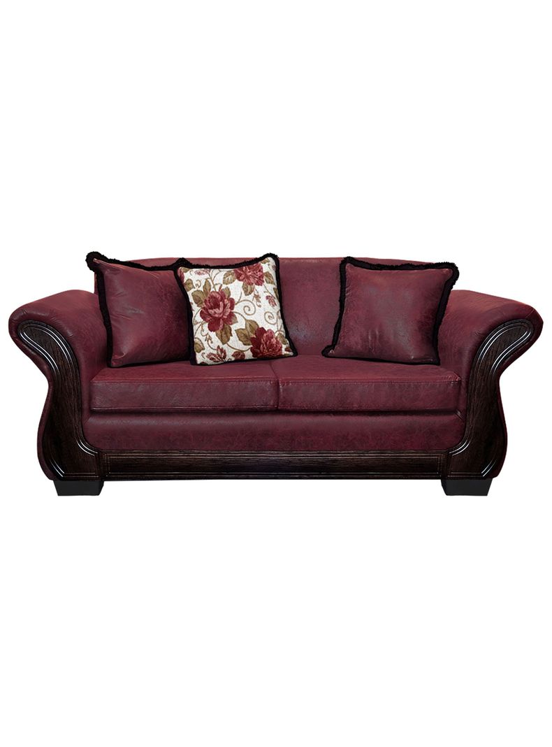 Sofa Con Resorte Estructural 3 Cuerpos Finis Envejecido