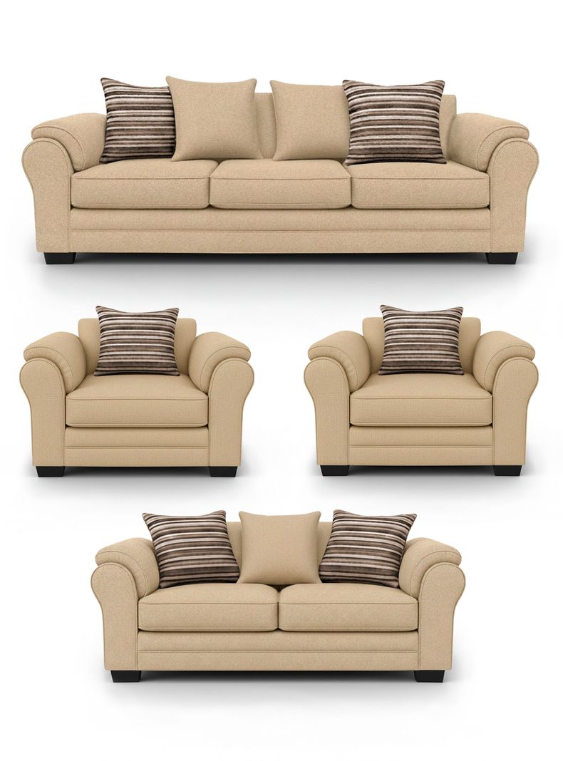 Living 9 Cuerpos 4+3+1+1 XL Con Resorte Estructural Grandon Chenille