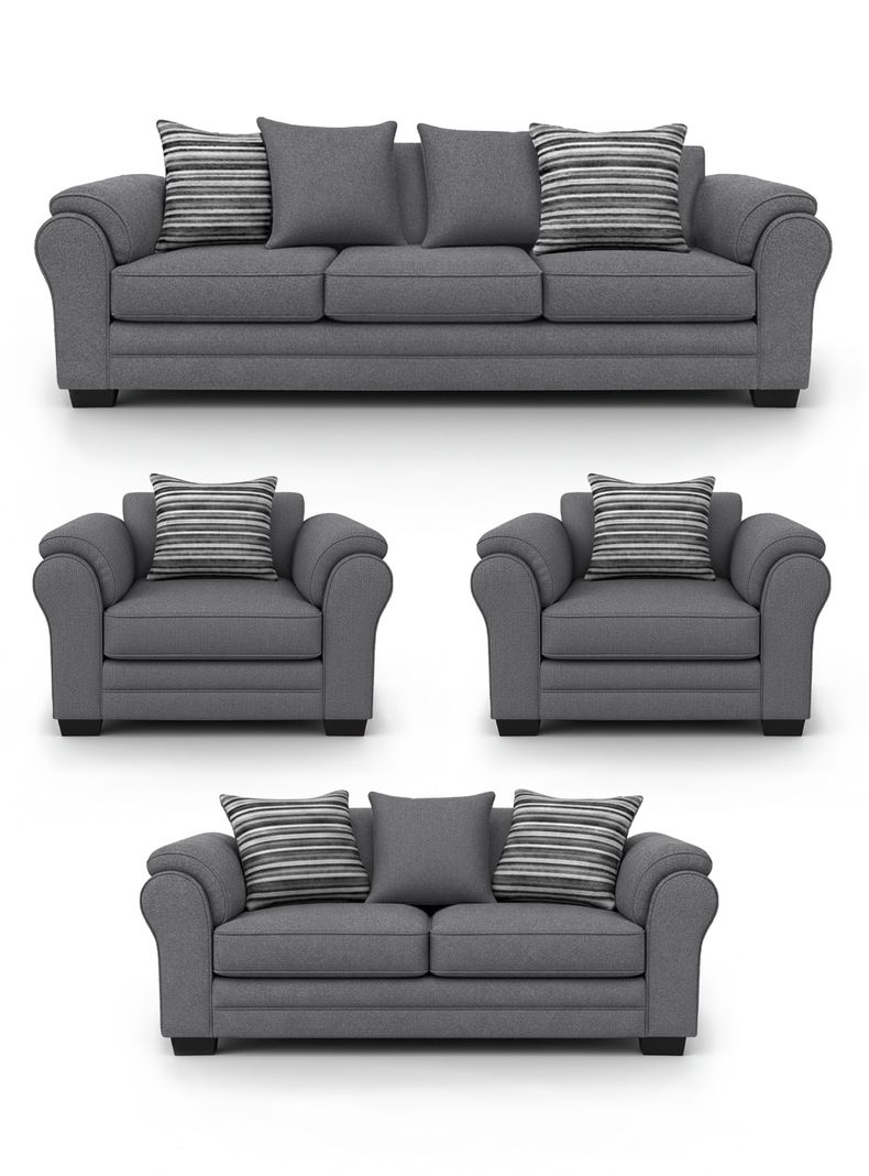 Living 9 Cuerpos 4+3+1+1 XL Con Resorte Estructural Grandon Chenille