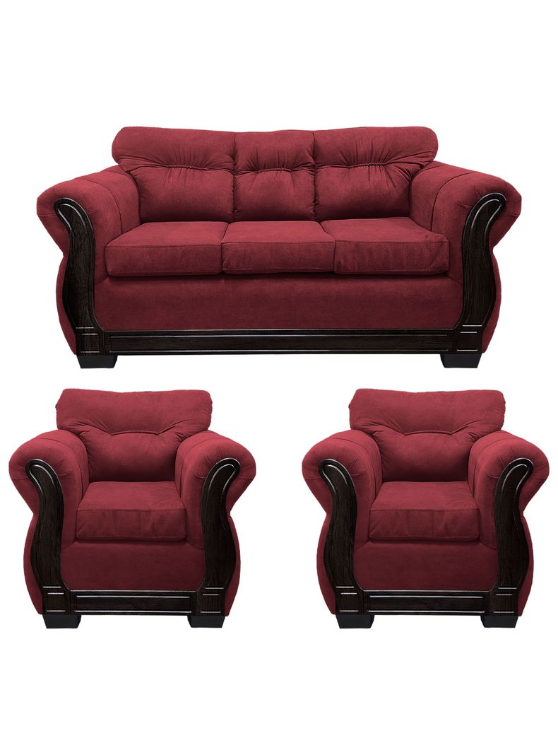 Living Con Respaldo Confortable 5 Personas Taurus 3+1+1 Chenille