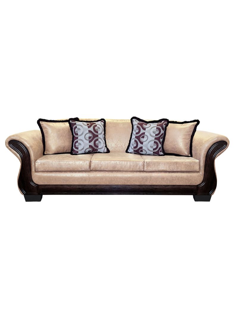 Sofa Con Resorte Estructural 4 Cuerpos Finis Envejecido