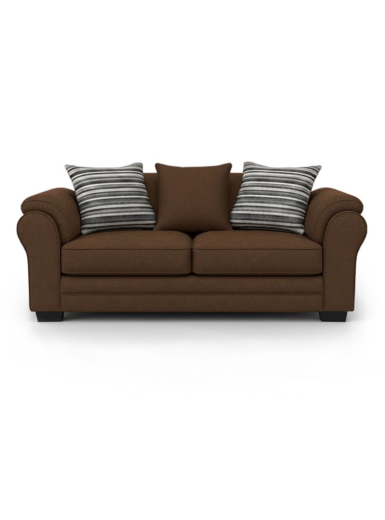 Sofa 3 Cuerpos XL Con Resorte Estructural Grandon Chenille Cafe
