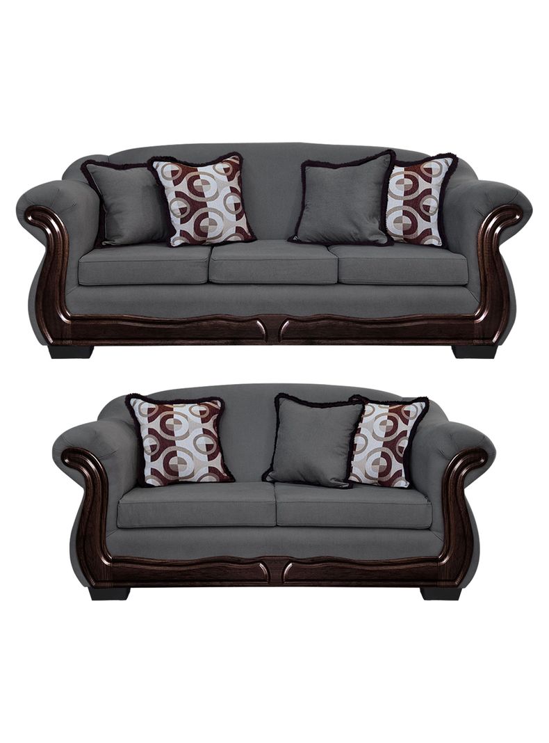Living Con Resorte Estructural 7 Cuerpos Bufalo 4+3 Chenille