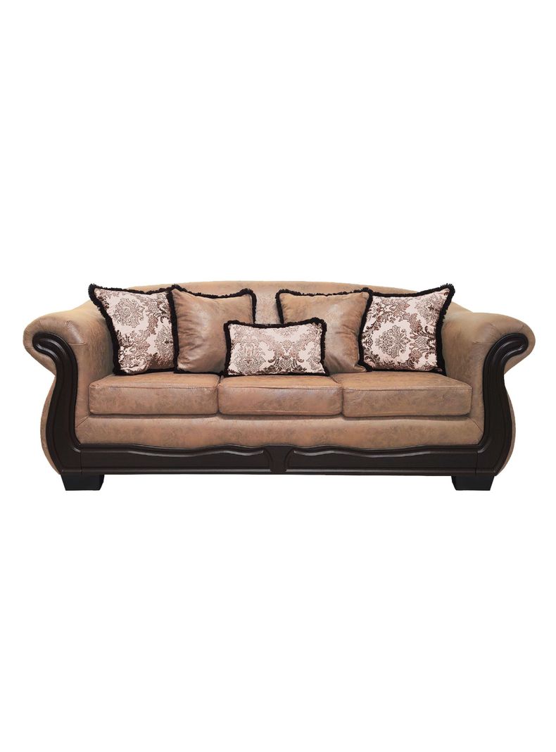 Sofa Con Resorte Estructural 4 Cuerpos Grand Bufalo Envejecido Version PREMIUM