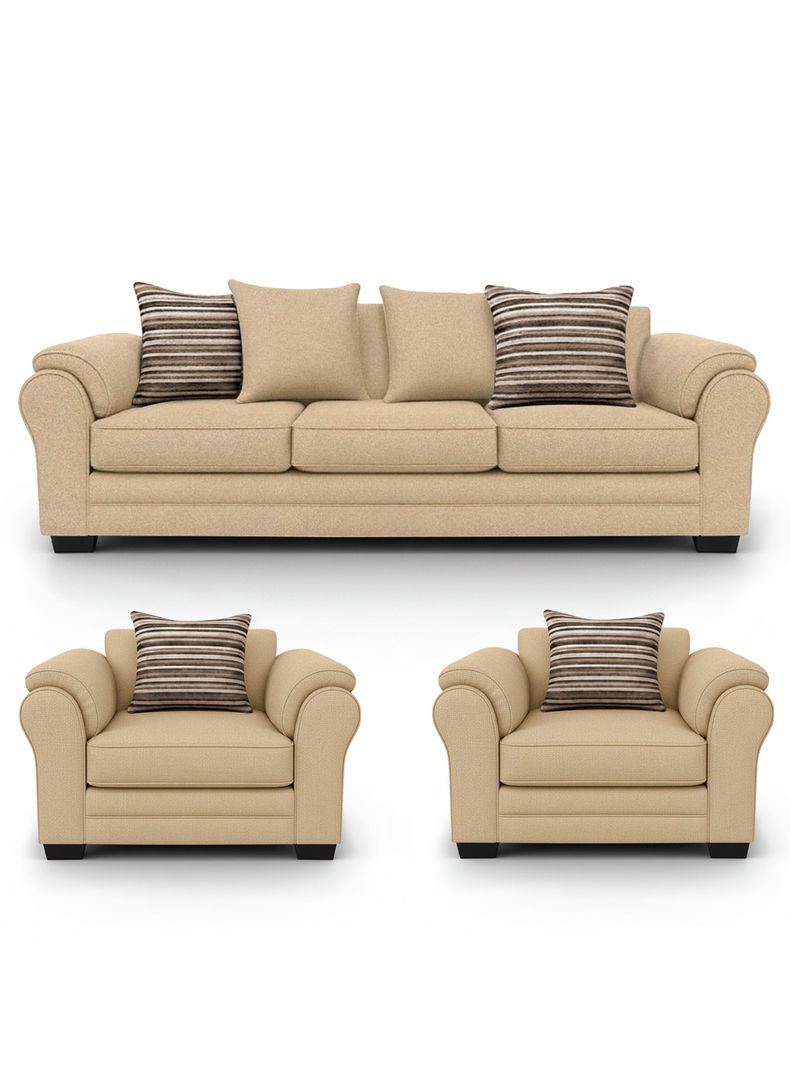 Living 6 Cuerpos 4+1+1 XL Con Resorte Estructural Grandon Chenille