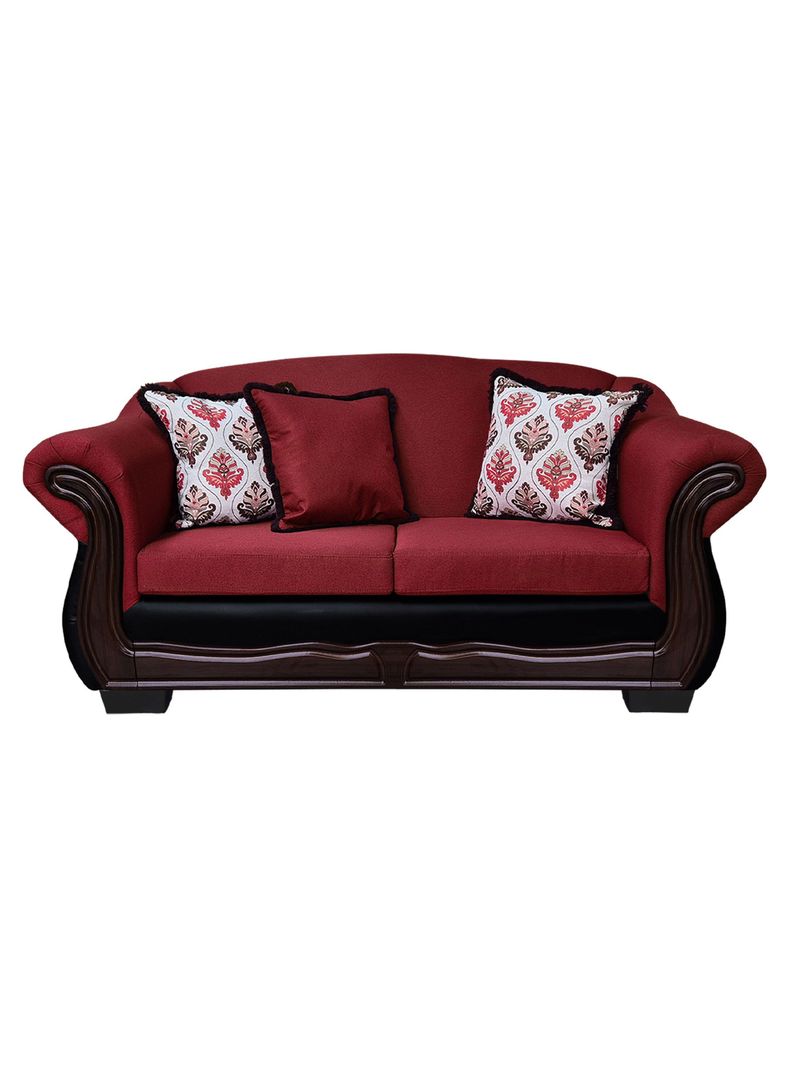 Sofa Con Resorte Estructural 3 Cuerpos Bufalo Chenille+PU
