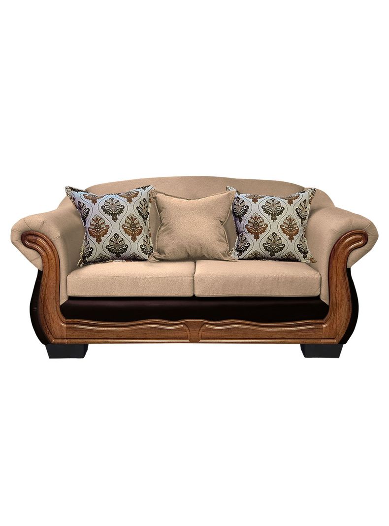 Sofa Con Resorte Estructural 3 Personas Bufalo Chenille+PU X
