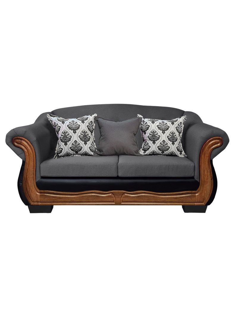 Sofa Con Resorte Estructural 3 Personas Bufalo Chenille+PU X