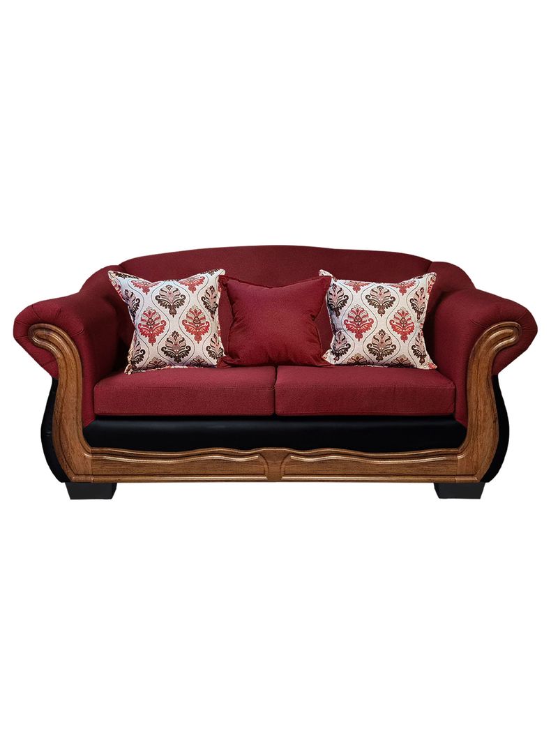 Sofa Con Resorte Estructural 3 Personas Bufalo Chenille+PU X