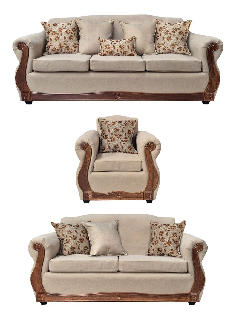 Living Con Resorte Estructural 8 Cuerpos 4+3+1 Gran Santi Chenille  X