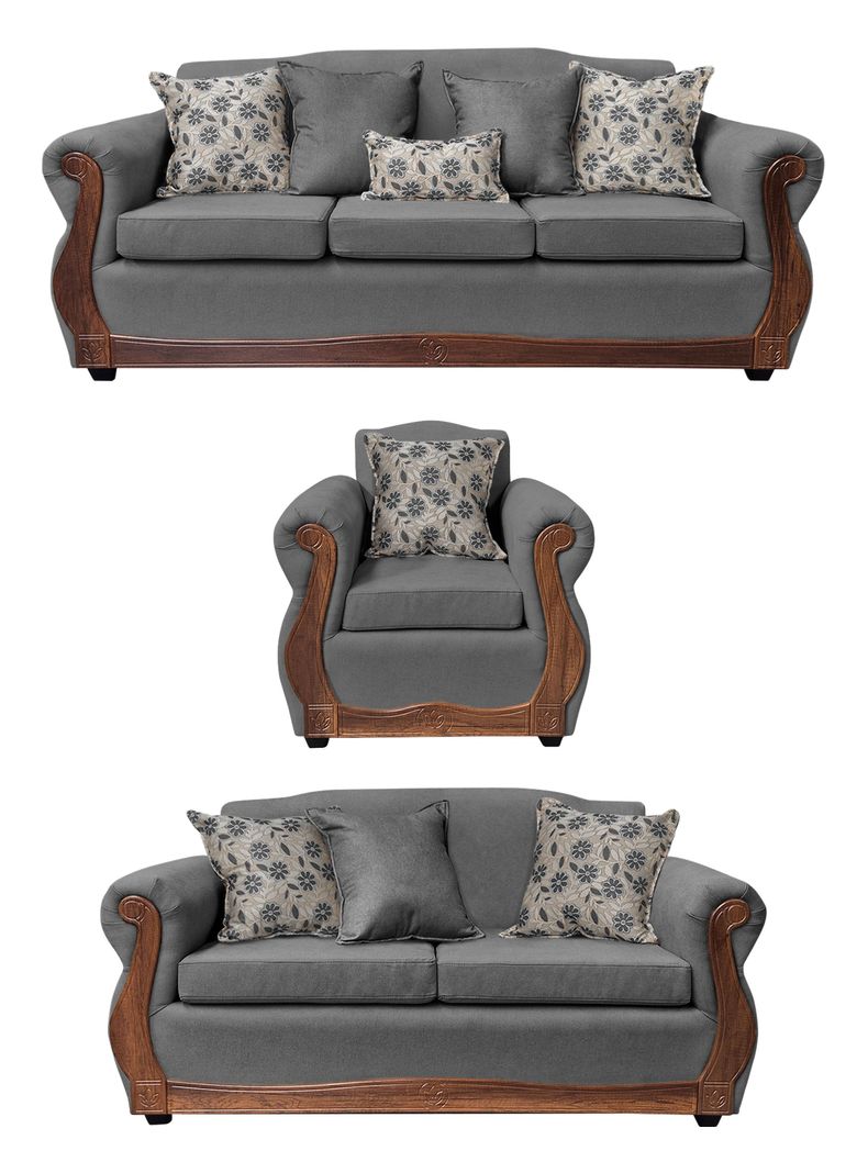 Living Con Resorte Estructural 8 Cuerpos 4+3+1 Gran Santi Chenille  X