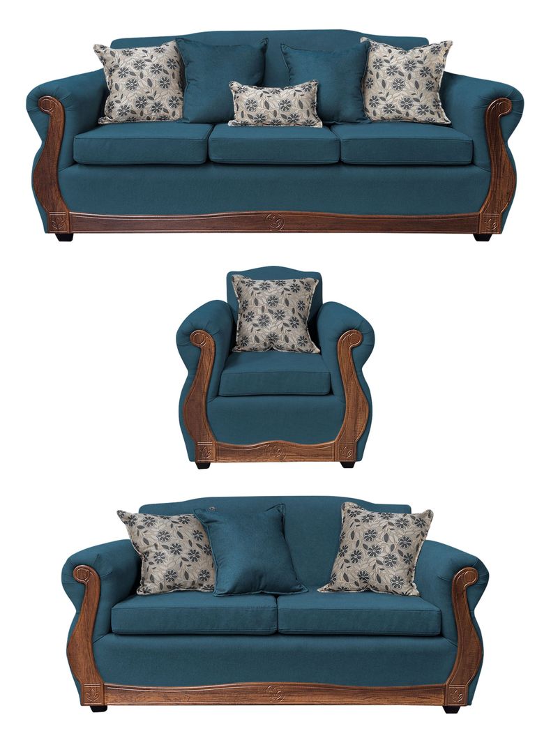 Living Con Resorte Estructural 8 Cuerpos 4+3+1 Gran Santi Chenille  X