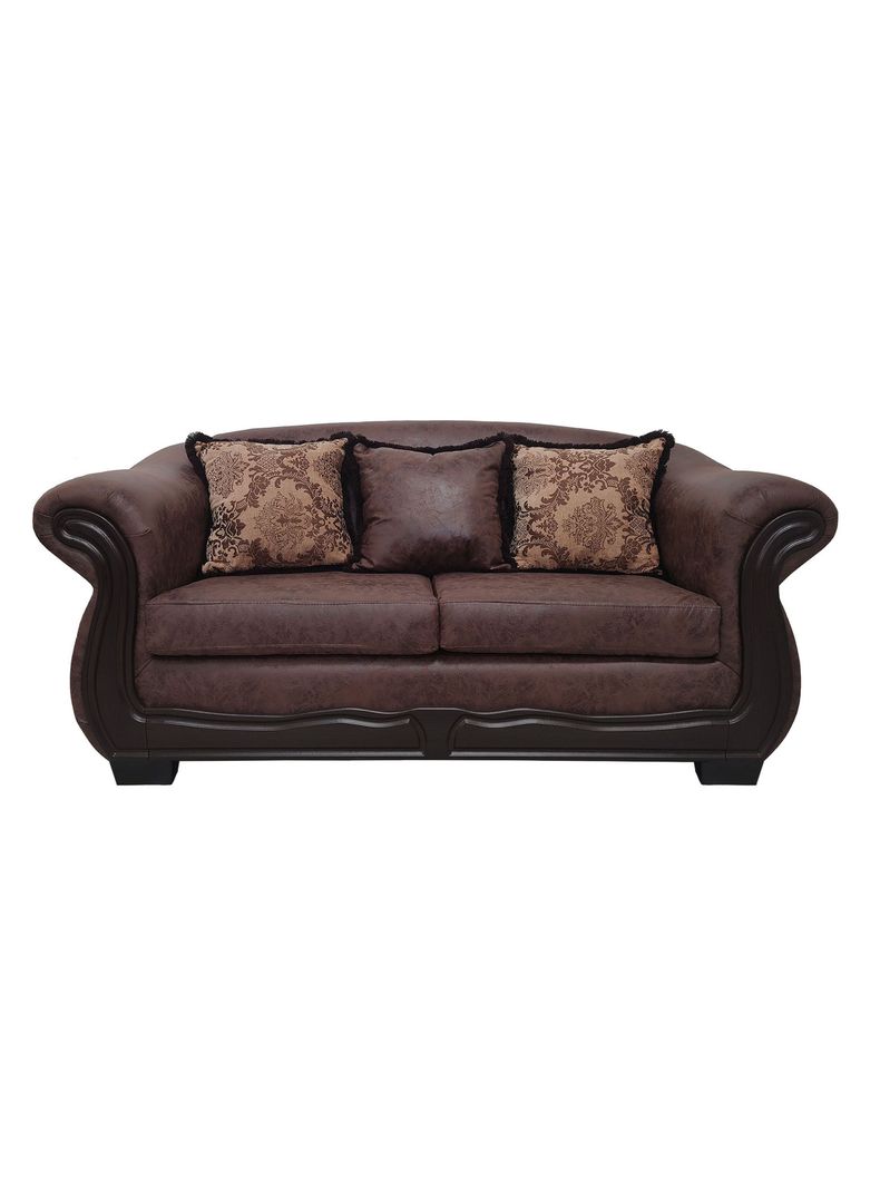 Sofa Con Resorte Estructural 3 Cuerpos Grand Bufalo Envejecido Version PREMIUM Camel