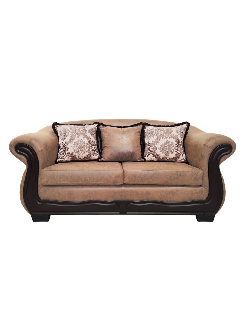 Sofa Con Resorte Estructural 3 Cuerpos Grand Bufalo Envejecido Version PREMIUM