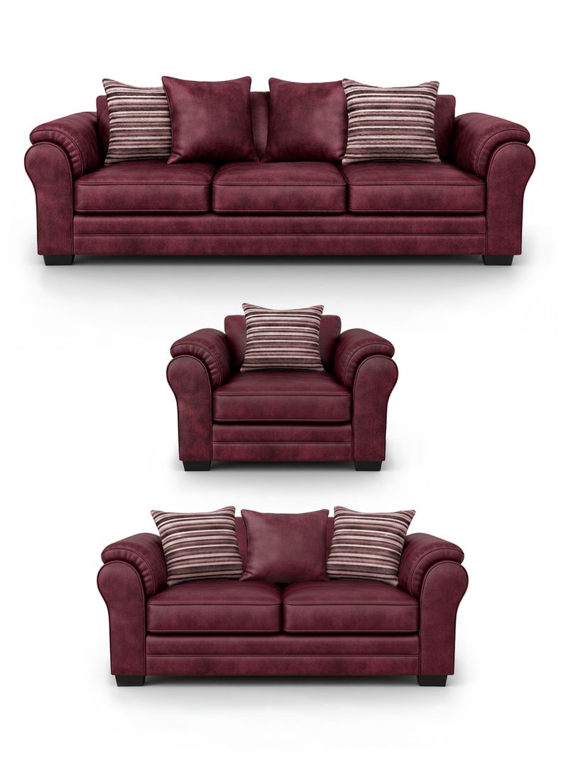 Living 8 Cuerpos 4+3+1 XL Con Resorte Estructural Grandon Envejecido
