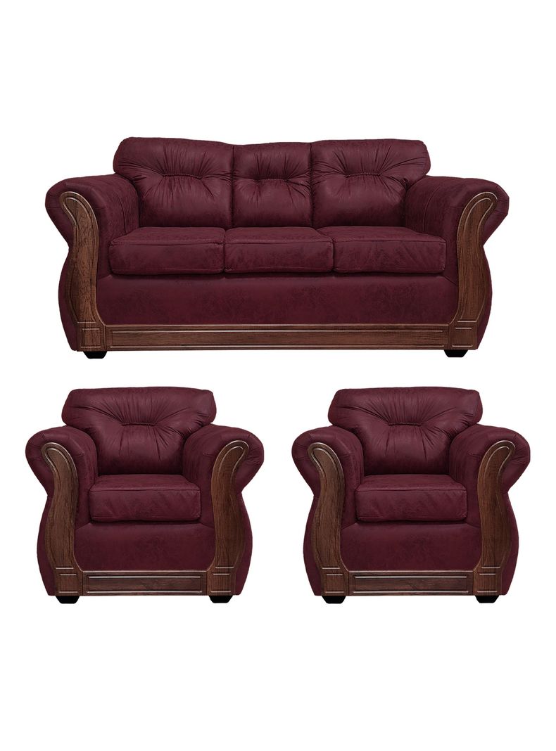 Living Con Respaldo Confortable 5 Personas Taurus 3+1+1 Envejecido X