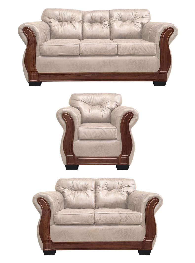 Living Con Respaldo Confortable 6 Personas Taurus 3+2+1 Envejecido X